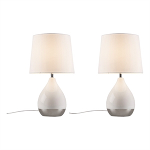 510 design liora modern ceramic/polyester table lamp (set of 2)