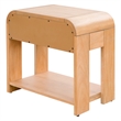 INK+IVY Jameson 1 Drawer Mid-Century Wood Waterfall Nightstand in Natural