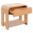 INK+IVY Jameson 1 Drawer Mid-Century Wood Waterfall Nightstand in Natural