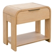 INK+IVY Jameson 1 Drawer Mid-Century Wood Waterfall Nightstand in Natural