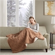 True North by Sleep Philosophy Contemporary Fabric Heated Throw in Brown