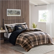Woolrich Alton 4-Piece Fabric Full/Queen Down Alternative Comforter Set in Brown