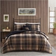 Woolrich Alton 4-Piece Fabric Full/Queen Down Alternative Comforter Set in Brown