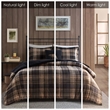 Woolrich Alton 4-Piece Fabric Full/Queen Down Alternative Comforter Set in Brown