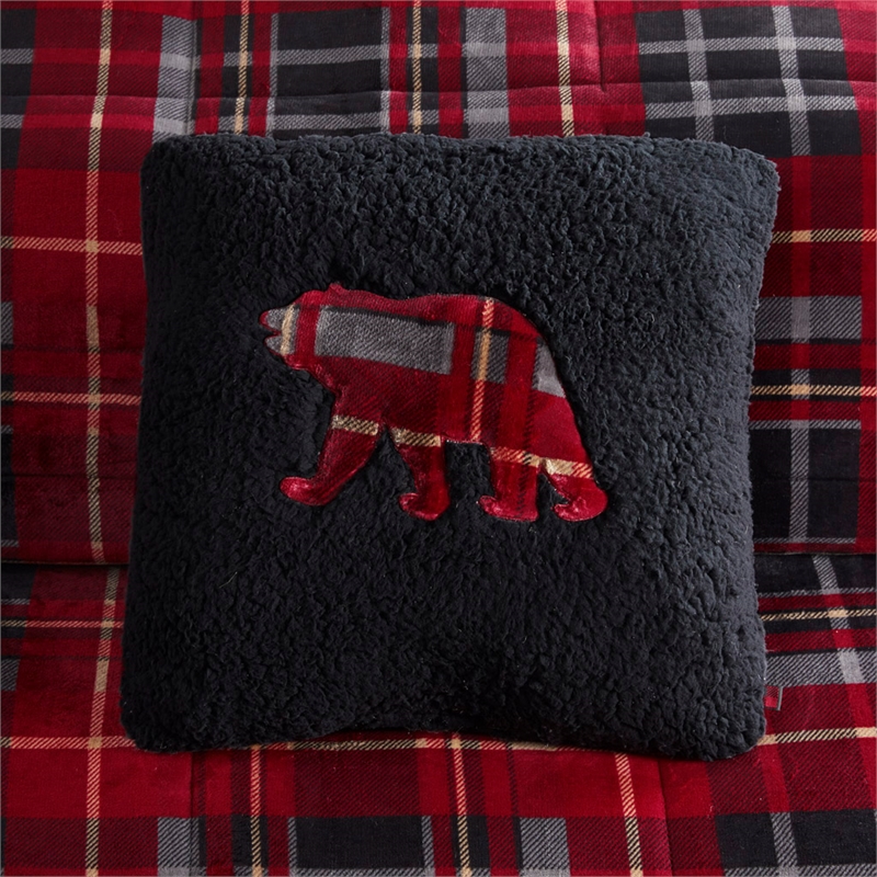 Woolrich Alton 4-Piece Fabric Full/Queen Down Alternative Comforter Set in Red