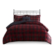 Woolrich Alton 4-Piece Fabric King Down Alternative Comforter Set in Red/Black