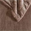 Beautyrest Contemporary Polyester/Plush Fabric Twin Heated Blanket in Brown