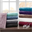 Beautyrest Contemporary Polyester/Plush Fabric Twin Heated Blanket in Brown