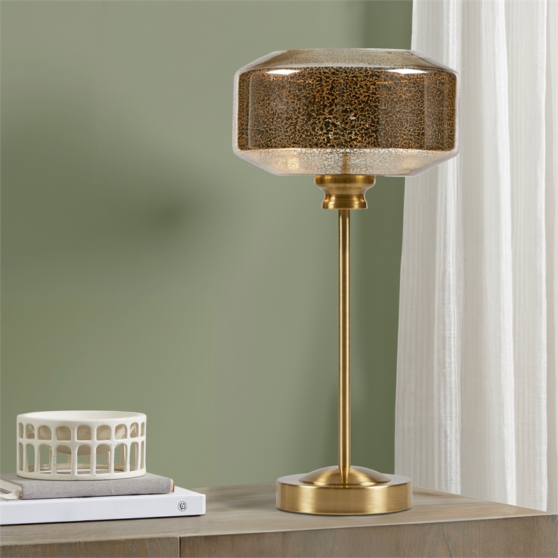 INK+IVY Lumivive Modern Mercury Glass/Iron Table Lamp in Gold