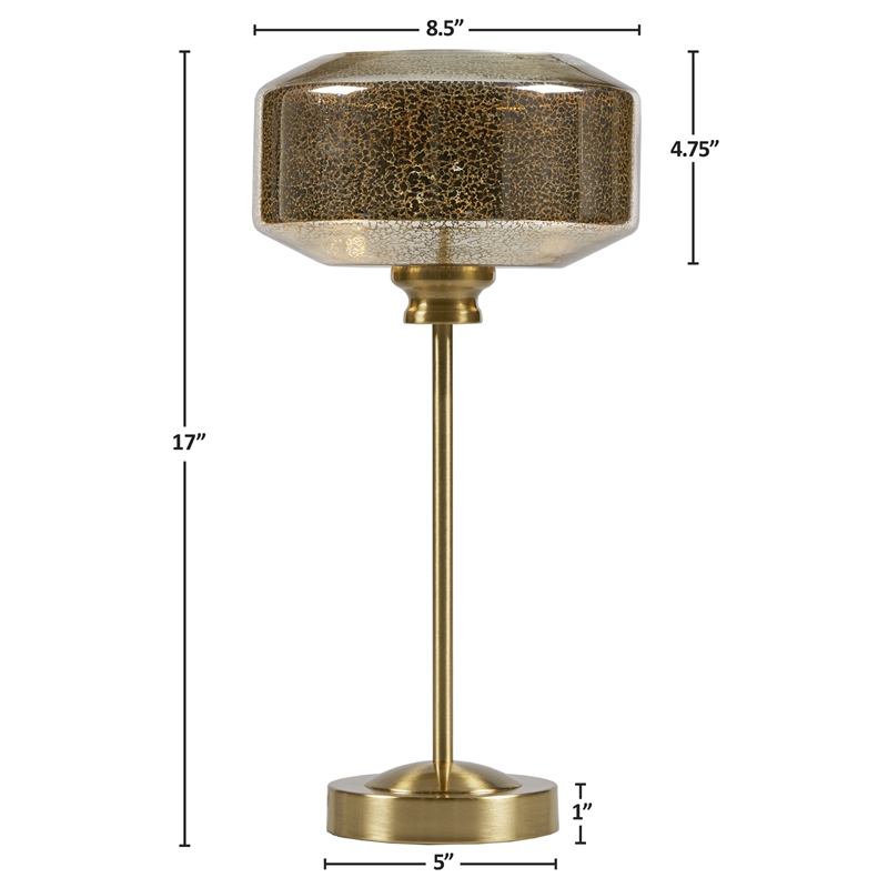 INK+IVY Lumivive Modern Mercury Glass/Iron Table Lamp in Gold