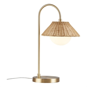 ink+ivy laguna contemporary metal/iron weave shade table lamp in gold