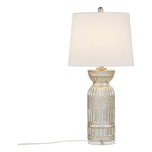 hampton hill luxuria contemporary glass/polyester table lamp