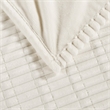 Serta Contemporary Solid Corded Plush Fabric King Heated Blanket in Ivory