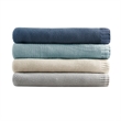 INK+IVY Bree Knit Contemporary Acrylic Fabric Full/Queen Blanket in Blue