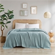 INK+IVY Bree Knit Contemporary Acrylic Fabric Twin Blanket in Blue