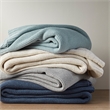INK+IVY Bree Knit Contemporary Acrylic Fabric Twin Blanket in Blue