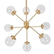 INK+IVY Calista 8-Light Glass/Iron Chandelier with Globe Bulbs in Clear/Gold