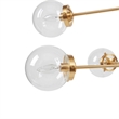 INK+IVY Calista 8-Light Glass/Iron Chandelier with Globe Bulbs in Clear/Gold