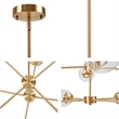 INK+IVY Calista 8-Light Glass/Iron Chandelier with Globe Bulbs in Clear/Gold