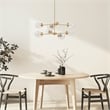 INK+IVY Calista 8-Light Glass/Iron Chandelier with Globe Bulbs in Clear/Gold