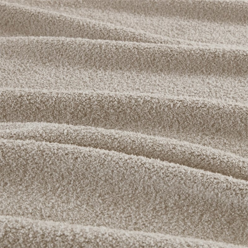 Beautyrest Dream Soft Faux Feathersoft Fabric Blanket in Taupe