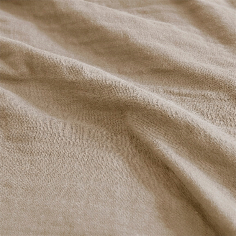 Clean Spaces Gauze Contemporary Lightweight Cotton King Blanket in Tan