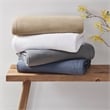 Clean Spaces Gauze Contemporary Lightweight Cotton Full/Queen Blanket in Tan