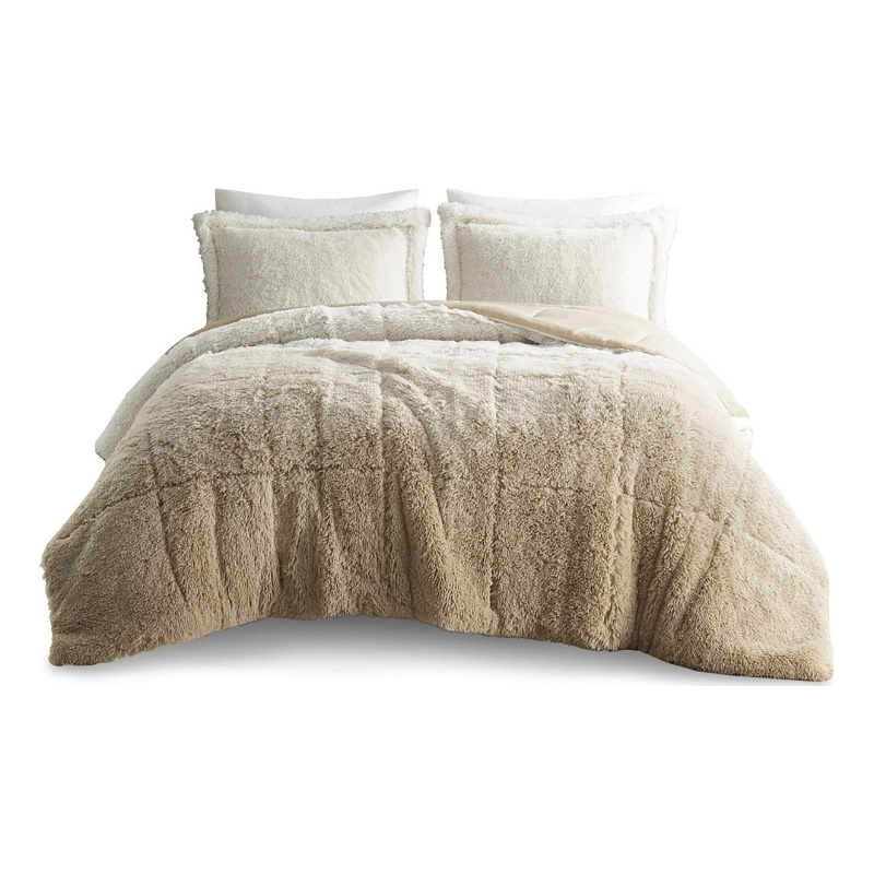 Intelligent Design Brielle 3-Pc Fabric Full/Queen Comforter Mini Set in Ivory
