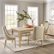 Martha Stewart Bella Farmhouse Solid Wood Parsons Dining Table in Natural