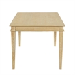 Martha Stewart Bella Farmhouse Solid Wood Parsons Dining Table in Natural