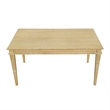 Martha Stewart Bella Farmhouse Solid Wood Parsons Dining Table in Natural