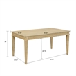 Martha Stewart Bella Farmhouse Solid Wood Parsons Dining Table in Natural