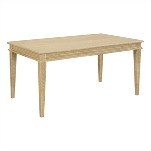 Martha Stewart Bella Farmhouse Solid Wood Parsons Dining Table in Natural