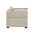 INK+IVY Molly Modern Woven Fabric Upholstered Modular Corner Chair in Tan