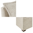 INK+IVY Molly Modern Woven Fabric Upholstered Modular Corner Chair in Tan