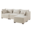 INK+IVY Molly Modern Woven Fabric Upholstered Modular Corner Chair in Tan