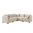 INK+IVY Molly Modern Woven Fabric Upholstered Modular Corner Chair in Tan