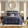 Olliix Croscill Classics Galleria Cal King Comforter Set Polyester in Navy