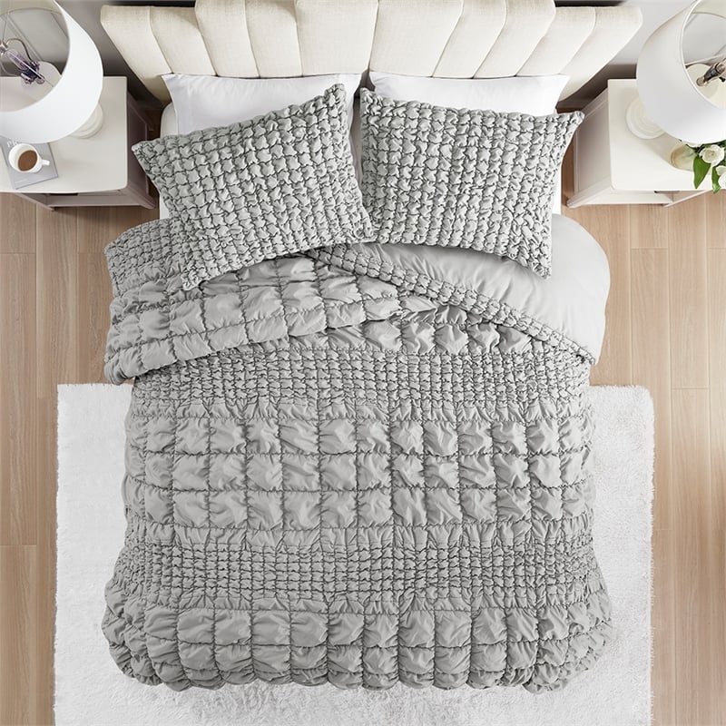 Olliix Madison Park Evelyn King/Cal King Comforter Mini Set Polyester in Grey