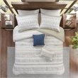 Olliix Madison Park Fraser King/Cal King Comforter Set Polyester in Taupe/Blue