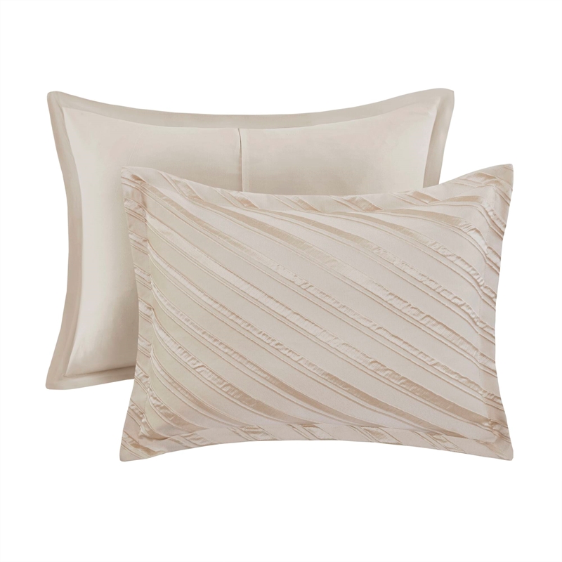 Olliix Madison Park Riva Cal King Comforter Set Polyester in Beige