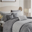 Olliix Madison Park Royce Queen Comforter Set Polyester in Grey