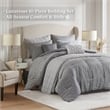 Olliix Madison Park Royce Cal King Comforter Set Polyester in Grey
