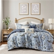 Olliix Madison Park Salara Queen Comforter Set Cotton in Blue