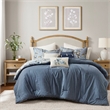 Olliix Madison Park Salara Cal King Comforter Set Cotton in Blue