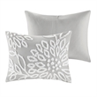 Olliix Madison Park Veronica King/Cal King Comforter Mini Set in Warm Grey/White