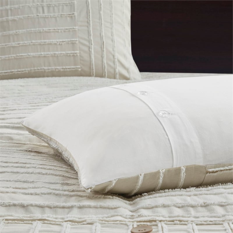 Olliix Madison Park Signature Essence Queen Comforter Set Cotton in Ivory