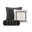 Olliix Madison Park Signature Jarvis Queen Comforter Set in Black/White