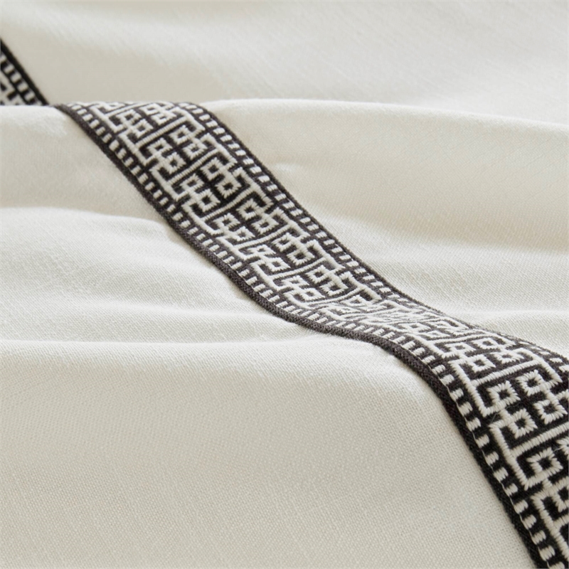 Olliix Madison Park Signature Jarvis Queen Comforter Set in Black/White