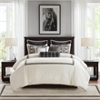 Olliix Madison Park Signature Jarvis Queen Comforter Set in Black/White